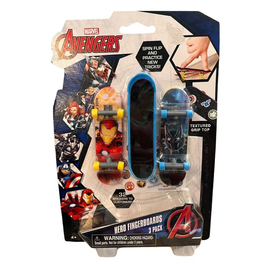 Marvel Spider-Man, Avengers, Star Wars‎ 9 Fingerboards Mini Skateboard Lot Of 3